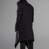 Men's Solid Gothic Style Pleated Long Sleeve Cape Coat 54287036Z