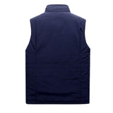Men'S Outdoor Waterproof Loose Plush Multi-Pocket Warm Vest 92273901Y