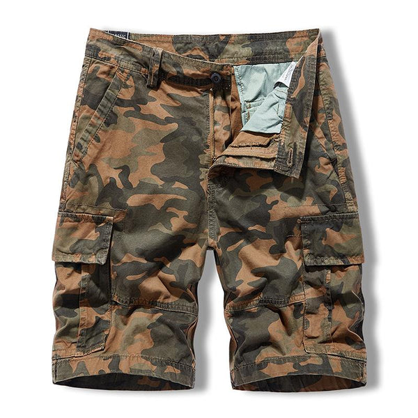 Men's Casual Outdoor Camouflage Multi-Pocket Cargo Shorts 04084768M