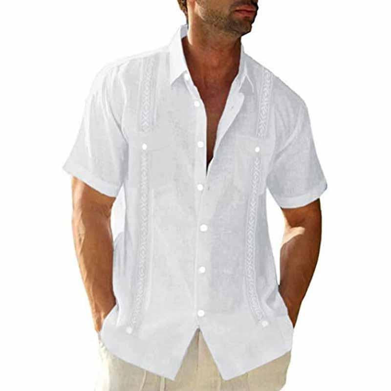 Men's Short Sleeve Linen Beach Shirt 93003112X