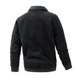 Men's Reversible Corduroy Composite Polar Fleece Lapel Jacket 10792959F