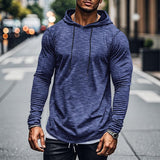 Men's Casual Sports Long-Sleeved Hooded T-Shirt 71239106Y