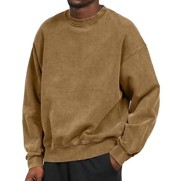 Men's Thick Round Neck Loose Sweatshirt 17804731U