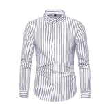 Men's Classic Casual Striped Long Sleeve Shirt 24828740K