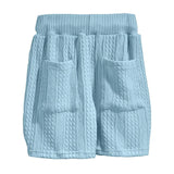 Men's Casual Jacquard Multi-Pocket Straight Elastic Waist Sports Shorts 68266694M