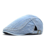 Men's Washed Denim Beret Hat 03113585U