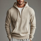 Men's Casual Beige Knitted Hoodie 81185141U