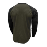 Men's Round Neck Long Sleeve Casual Color Block Pullover T-shirt 89657764X