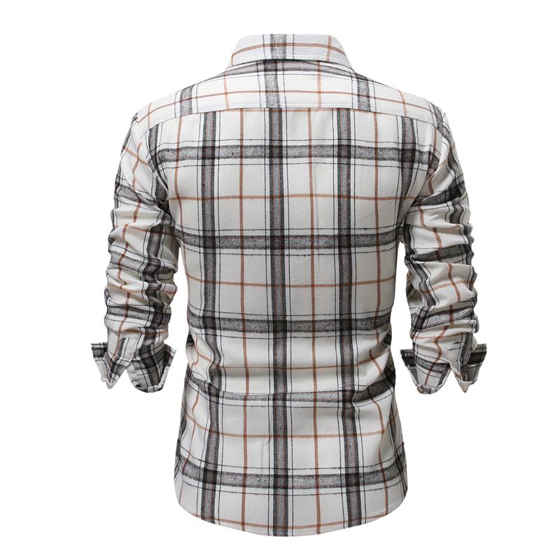 Men's Casual Flannel Check Long Sleeve Shirt 69454852Y