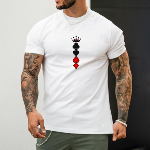 Men's Casual Simple Round Neck Short Sleeve T-Shirt 42756332TO