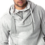 Men's Light Grey Half Zip Hoodie 02943364U