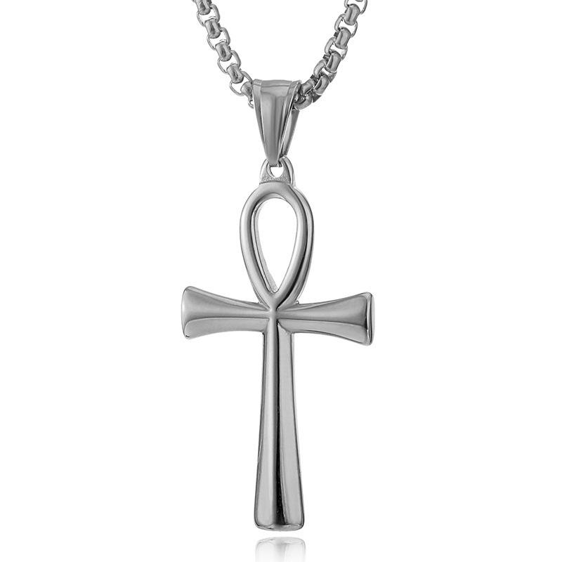 Collier croix à nœud décontracté vintage 01193003TO