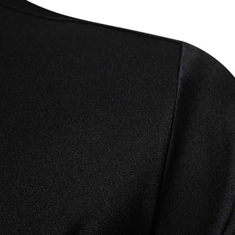 Men's Retro Stand Collar Cashew Flower Colorblock Lapel Slim Fit Long Sleeve Shirt 91044438M