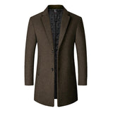 Men's Solid Color Lapel Thickened Coat 26892747X