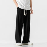 Men's Loose Cotton And Linen Straight Pants 72550197Y