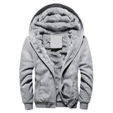 Men's Casual Fleece Hooded Jacket 64758413F