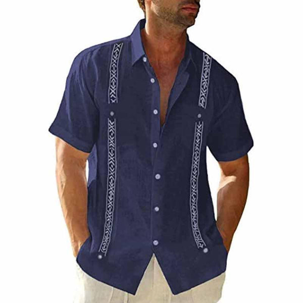 Men's Short Sleeve Linen Beach Shirt 93003112X