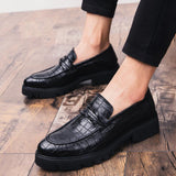 Men's Retro British Thick-Soled Leather Shoes 55502651M