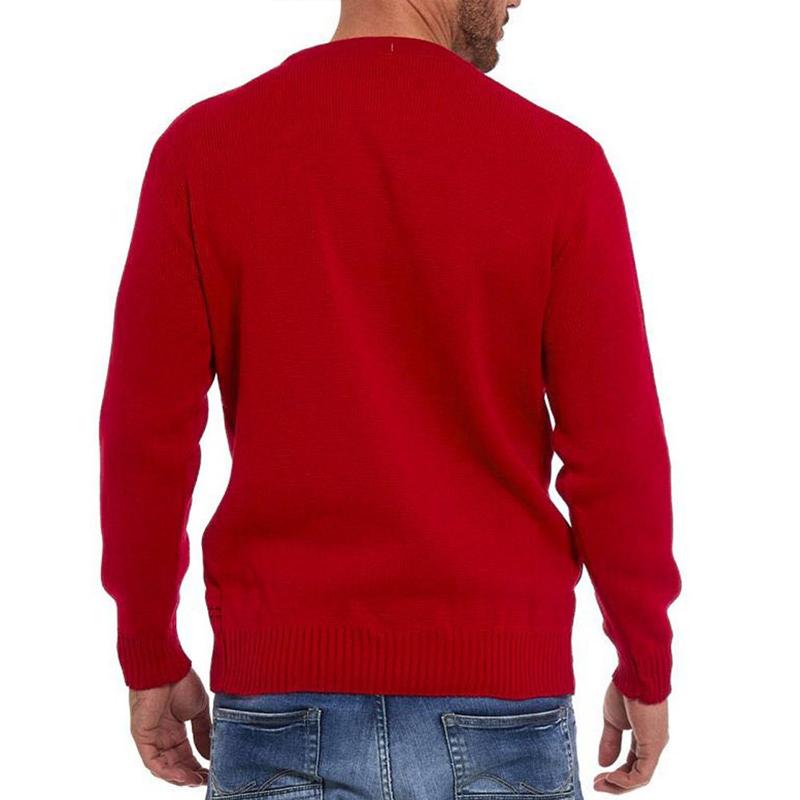 Men's Vintage Christmas Jacquard Crew Neck Ugly Sweater 55965706Y