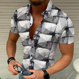 Men's Trendy Casual Beach Short-sleeved Shirt 50482651TO