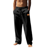 Men's Lace-up Beach Breathable Cotton and Linen Loose Pants 30111852X