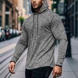 Men's Casual Sports Long-Sleeved Hooded T-Shirt 71239106Y