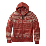 Men's Geometric Jacquard Knit Hooded Cardigan Jacket 31277244X