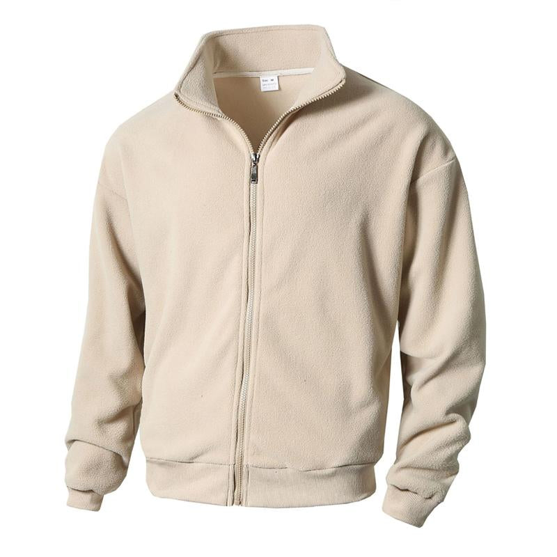 Men's Polar Fleece Long Sleeve Stand Collar Jacket 47977443X