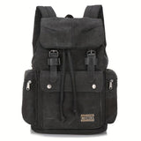 Men's Retro Outdoor Large Capacity Multi-Pocket Canvas Backpack 37317637Y