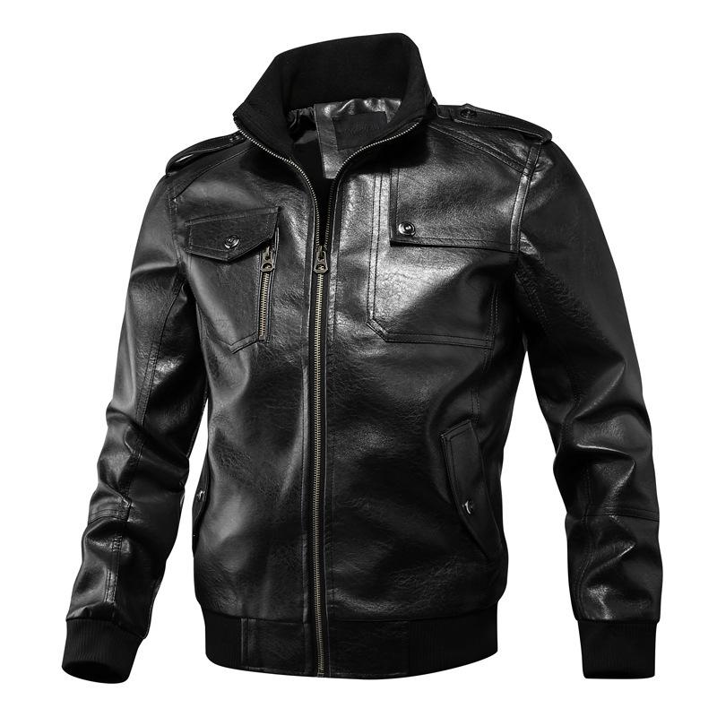 Men's PU Leather Casual Leather Jacket 15535770U