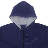 Men's Casual Solid Color Fleece Slim Fit Hooded Zipper Sweatshirt Sweatpants Set 53700824M