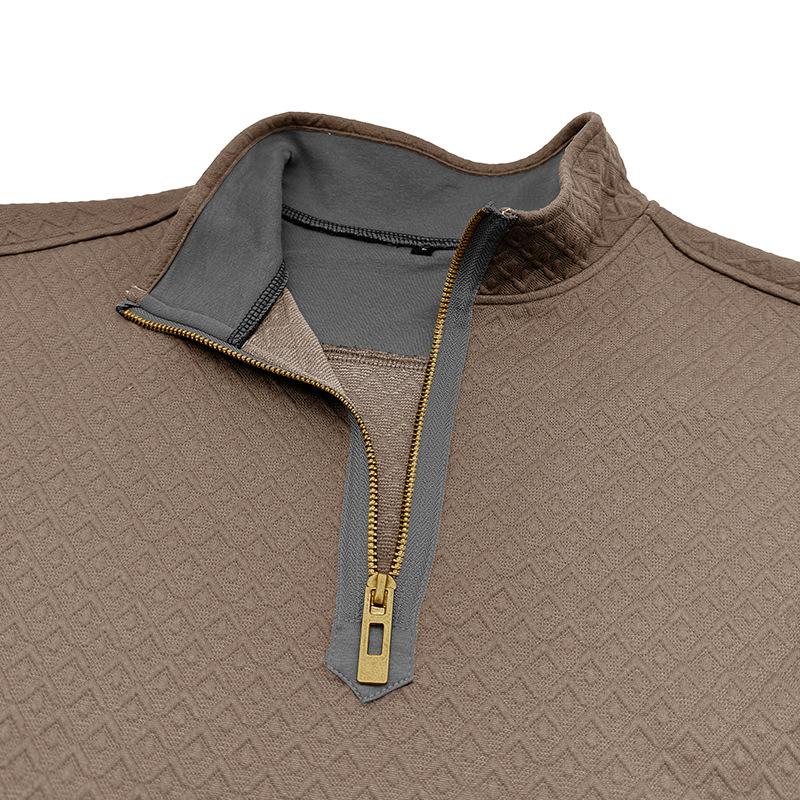 Men's Casual Zip-up Stand Collar Sweatshirt 91362105X