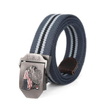 Men's USA Eagle Flag Canvas Automatic Smooth Buckle Belt 57484159K