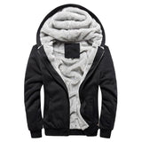 Men's Casual Fleece Hooded Jacket 64758413F