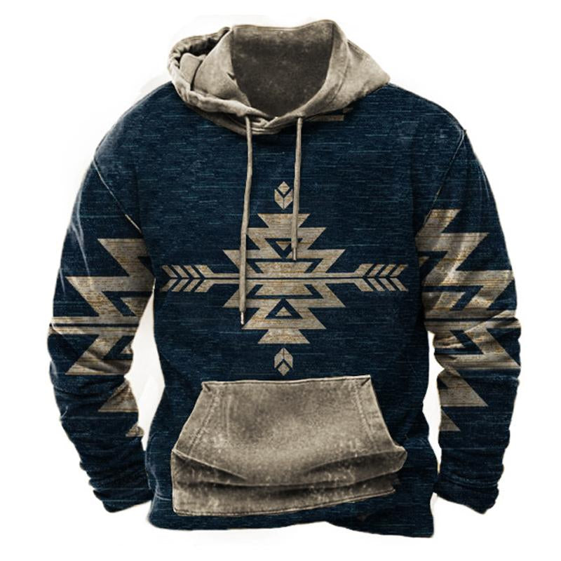 Men's Vintage Print Hoodie 60920830U