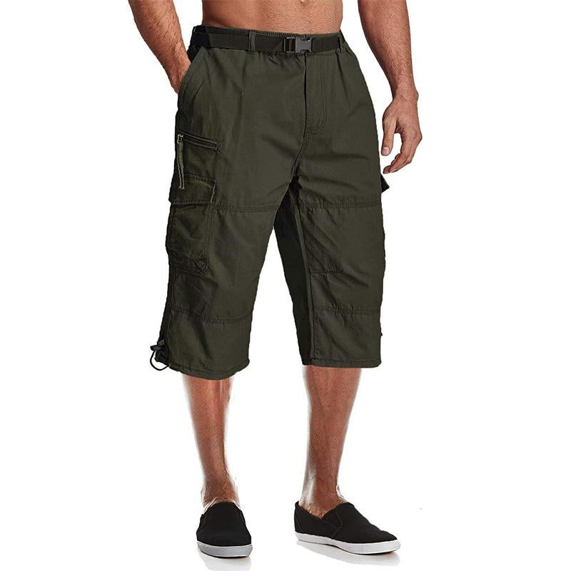 Men's Casual Multi-Pocket Cropped Cargo Pants 28424239Y