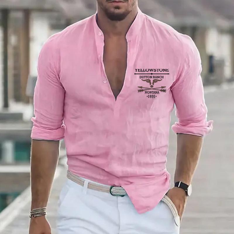 Men's Short Sleeve Lapel Trendy Cardigan Casual Shirt 32705736X