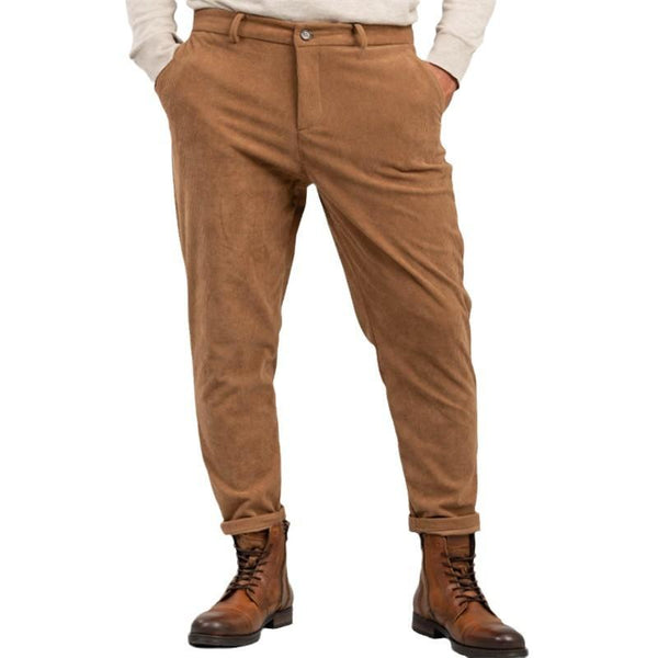 Men's Vintage Solid Color Corduroy Slim Fit Skinny Pants 70178435M