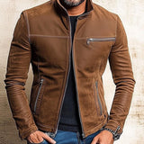 Men's Solid Suede Zip-Up Jacket 87051390X