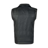 Men's Vintage Leather Lapel Biker Zipper Vest 95343066K