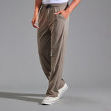 Men's Solid Loose High Elastic Casual Sports Pants 90071475Z