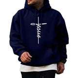 Men's Lettering Printed Casual Hoodie 24336990X