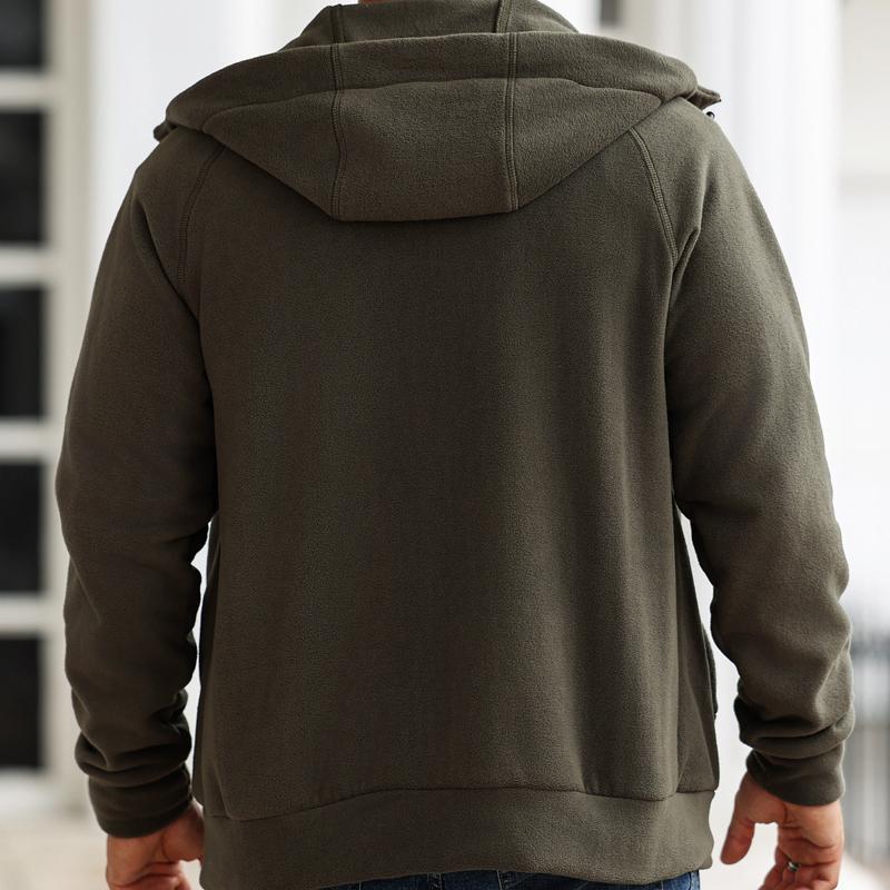 Men's Hooded Polar Fleece Zip-Up Jacket 51830535X