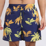 Men's Casual Hawaiian Print Double Layer Board Shorts 87750529M
