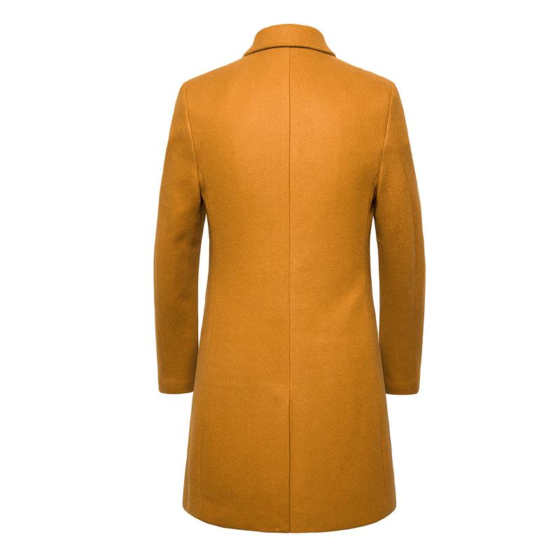 Men's Single-breasted Solid Color Slim Coat 80157598X