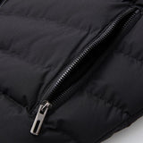 Men's Casual Contrast Color Patchwork Hooded Warm Zipper Padded Jacket 23417716M