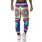 Men's Retro Palace Style Printed Casual Drawstring Trousers 75243782TO