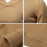 Men's Casual Knitted Lapel Sweater 55175543X