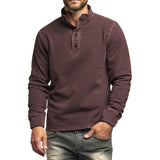 Men's Solid Color Stand Collar Long Sleeve Sweatshirt 26813846X