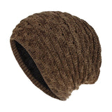 Men's Casual Solid Color Loose Knitted Beanie Hat 01381718M